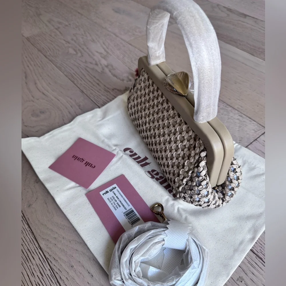 NEW CULT GAIA ZUMA MINI CROSSBODY BAG
$458 SAND WOVEN LEATHER - Picture 8 of 10